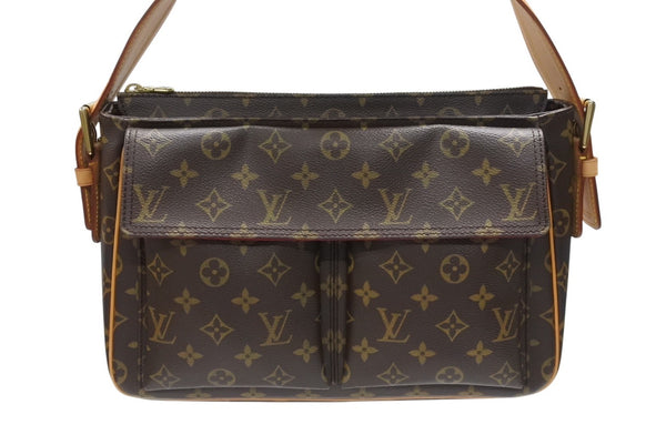 極美品 LOUISVUITTON ルイヴィトン ヴィバシテGM ワンショルダーバッグ M51163 モノグラム PVC レザー ゴールド金具 中古 4b005907