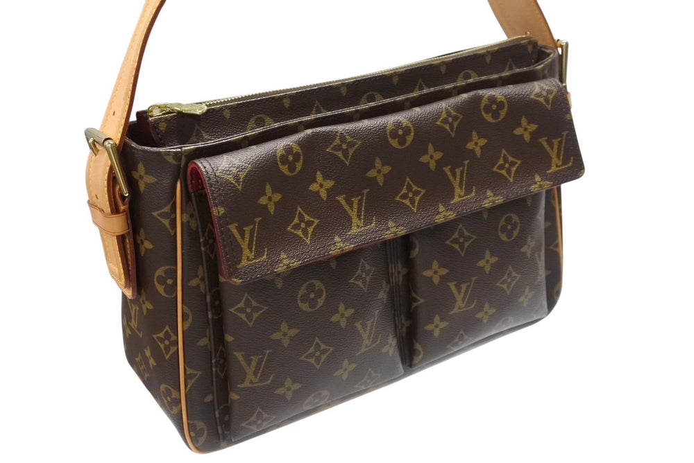Very Good Condition LOUISVUITTON Louis Vuitton Vivacite GM One Shoulder Bag M51163 Monogram PVC Leather Gold Hardware Used 4b005907