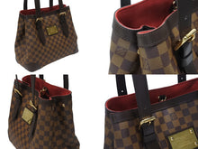 Load image into Gallery viewer, 極美品 LOUIS VUITTON ルイヴィトン ハムステッドMM トートバッグ N51204 ダミエライン ダミエキャンバス ブラウン 中古 4b005908