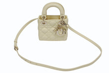 Load image into Gallery viewer, 極美品 CHRISTIAN DIOR クリスチャンディオール Lady Dior マイクロ レディディオール カナージュ 2WAYハンドバッグ レザー イエロー 中古 4b005909