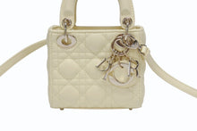 Load image into Gallery viewer, 極美品 CHRISTIAN DIOR クリスチャンディオール Lady Dior マイクロ レディディオール カナージュ 2WAYハンドバッグ レザー イエロー 中古 4b005909