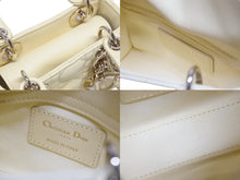 Load image into Gallery viewer, 極美品 CHRISTIAN DIOR クリスチャンディオール Lady Dior マイクロ レディディオール カナージュ 2WAYハンドバッグ レザー イエロー 中古 4b005909