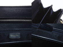 Load image into Gallery viewer, Christian Dior クリスチャンディオール トロッター ハンドバッグ キャンバス レザー ネイビー ゴールド金具 美品 中古 4b005910