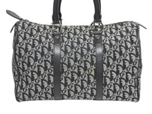 Load image into Gallery viewer, Christian Dior クリスチャンディオール トロッター ボストンバッグ ハンドバッグ ネイビー 美品 中古 4b005911