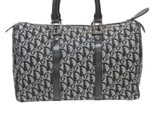 Load image into Gallery viewer, Christian Dior クリスチャンディオール トロッター ボストンバッグ ハンドバッグ ネイビー 美品 中古 4b005911