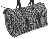 Load image into Gallery viewer, Christian Dior クリスチャンディオール トロッター ボストンバッグ ハンドバッグ ネイビー 美品 中古 4b005911