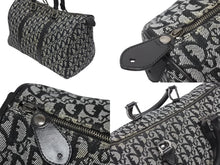 Load image into Gallery viewer, Christian Dior クリスチャンディオール トロッター ボストンバッグ ハンドバッグ ネイビー 美品 中古 4b005911