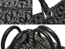 Load image into Gallery viewer, Christian Dior クリスチャンディオール トロッター ボストンバッグ ハンドバッグ ネイビー 美品 中古 4b005911