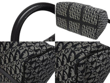 Load image into Gallery viewer, Christian Dior クリスチャンディオール トロッター ボストンバッグ ハンドバッグ ネイビー 美品 中古 4b005911