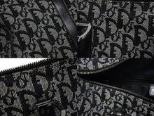 Load image into Gallery viewer, Christian Dior クリスチャンディオール トロッター ボストンバッグ ハンドバッグ ネイビー 美品 中古 4b005911