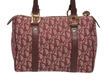 Load image into Gallery viewer, Christian Dior クリスチャンディオール トロッター ミニボストンバッグ ハンドバッグ レッド 美品 中古 4b005912