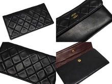 Load image into Gallery viewer, CHANEL シャネル マトラッセ25 Sフラップ Wチェーンショルダーバッグ 1番台 ココマーク ラムスキン ブラック ポーチ付き 美品 中古 4b005914