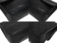 Load image into Gallery viewer, CHANEL シャネル マトラッセ25 Sフラップ Wチェーンショルダーバッグ 1番台 ココマーク ラムスキン ブラック ポーチ付き 美品 中古 4b005914