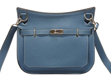 Load image into Gallery viewer, 極美品 HERMES エルメス ショルダーバッグ ジプシエール28 □M シルバー金具 ブルージーン トリヨンクレマンス 中古 4b005915