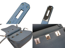 Load image into Gallery viewer, 極美品 HERMES エルメス ショルダーバッグ ジプシエール28 □M シルバー金具 ブルージーン トリヨンクレマンス 中古 4b005915