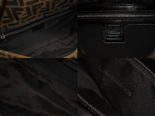 画像をギャラリービューアに読み込む, FENDI フェンディ マンマバケット ショルダーバッグ ズッカ柄 コットンキャンバス レザー ブラウン シルバー金具 美品 中古 4b005923