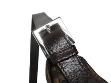 画像をギャラリービューアに読み込む, FENDI フェンディ マンマバケット ショルダーバッグ ズッカ柄 コットンキャンバス レザー ブラウン シルバー金具 美品 中古 4b005923