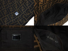 画像をギャラリービューアに読み込む, FENDI フェンディ マンマバケット ワンショルダーバッグ 26424 ズッカ柄 キャンバス レザー ブラウン ブラック シルバー金具 美品 中古 4b005924