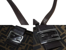 画像をギャラリービューアに読み込む, FENDI フェンディ マンマバケット ワンショルダーバッグ 26424 ズッカ柄 ブラウン キャンバス レザー シルバー金具 美品 中古 4b005926