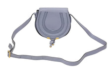 Load image into Gallery viewer, Chloe クロエ MARCIE SMALL SADDLE BAG マーシー スモールサドルバッグ CHC22AS680I3149V カーフスキン ブルー 美品 中古 4b005930