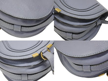 Load image into Gallery viewer, Chloe クロエ MARCIE SMALL SADDLE BAG マーシー スモールサドルバッグ CHC22AS680I3149V カーフスキン ブルー 美品 中古 4b005930