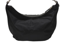画像をギャラリービューアに読み込む, PRADA プラダ ホーボー ワンショルダーバッグ ハンドバッグ トライアングルロゴ BR3291 ナイロン レザー ブラック シルバー金具 美品 中古 4b005934