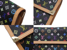 画像をギャラリービューアに読み込む, 極美品 LOUIS VUITTON ルイヴィトン ポルトトレゾールインターナショナル 長財布 PVCコーティングキャンバス ブラック マルチカラー 中古 4b005936