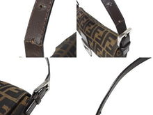 画像をギャラリービューアに読み込む, FENDI フェンディ マンマバケット ワンショルダーバッグ 26424 ズッカ柄 キャンバス レザー ブラウン シルバー金具 美品 中古 4b005938