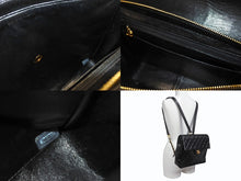 Load image into Gallery viewer, CHANEL シャネル マトラッセラムスキン チェーン スクエアリュック ココマーク ブラック ゴールド金具 美品 中古 4b005940