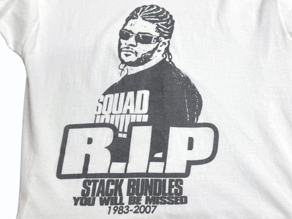 VINTAGE ヴィンテージ 半袖Ｔシャツ Stack Bundles スタックバンドルス SUN WEAR ホワイト ブラック サイズL 美品 中古 4b005950