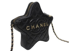 Load image into Gallery viewer, 新品同様 CHANEL シャネル スターシェイプ チェーンショルダーバッグ AS4579 ランダム番台 ココマーク ラムスキン ブラック 中古 4b005951