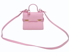DELVAUX デルヴォー TEMPETE SMALL タンペート スモール 2WAYバッグ カーフレザー ピンク ゴールド金具 美品 中古 4b005952