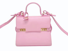 Load image into Gallery viewer, DELVAUX デルヴォー TEMPETE SMALL タンペート スモール 2WAYバッグ カーフレザー ピンク ゴールド金具 美品 中古 4b005952