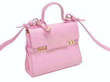 Load image into Gallery viewer, DELVAUX デルヴォー TEMPETE SMALL タンペート スモール 2WAYバッグ カーフレザー ピンク ゴールド金具 美品 中古 4b005952