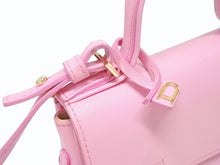 Load image into Gallery viewer, DELVAUX デルヴォー TEMPETE SMALL タンペート スモール 2WAYバッグ カーフレザー ピンク ゴールド金具 美品 中古 4b005952