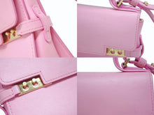 Load image into Gallery viewer, DELVAUX デルヴォー TEMPETE SMALL タンペート スモール 2WAYバッグ カーフレザー ピンク ゴールド金具 美品 中古 4b005952