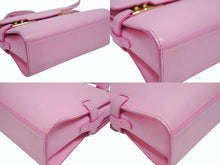 Load image into Gallery viewer, DELVAUX デルヴォー TEMPETE SMALL タンペート スモール 2WAYバッグ カーフレザー ピンク ゴールド金具 美品 中古 4b005952