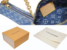 画像をギャラリービューアに読み込む, 新品未使用 LOUIS VUITTON ルイヴィトン パピヨンMM ワンショルダーバッグ M46830 モノグラム デニム ブルー ゴールド金具 中古 4b005953