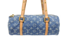 画像をギャラリービューアに読み込む, 新品未使用 LOUIS VUITTON ルイヴィトン パピヨンMM ワンショルダーバッグ M46830 モノグラム デニム ブルー ゴールド金具 中古 4b005953