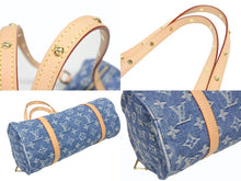 画像をギャラリービューアに読み込む, 新品未使用 LOUIS VUITTON ルイヴィトン パピヨンMM ワンショルダーバッグ M46830 モノグラム デニム ブルー ゴールド金具 中古 4b005953