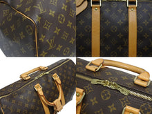 画像をギャラリービューアに読み込む, 極美品 LOUIS VUITTON ルイヴィトン モノグラム キーポル45 ボストンバッグ M41428 PVC ヌメ革 ブラウン ゴールド金具 中古 4b005972