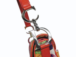 極美品 Christian Dior クリスチャンディオール サドルバッグ ワンショルダーバッグ 01RU 1004 フラワー 総柄 ガリアーノ期 中古 4b005974