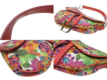 画像をギャラリービューアに読み込む, 極美品 Christian Dior クリスチャンディオール サドルバッグ ワンショルダーバッグ 01RU 1004 フラワー 総柄 ガリアーノ期 中古 4b005974