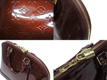 Load image into Gallery viewer, LOUIS VUITTON ルイヴィトン アルマPM ハンドバッグ M91691 モノグラム ヴェルニ ルージュフォーヴィスト ゴールド金具 美品 中古 4b005975
