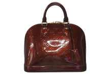 Load image into Gallery viewer, LOUIS VUITTON ルイヴィトン アルマPM ハンドバッグ M91691 モノグラム ヴェルニ ルージュフォーヴィスト ゴールド金具 美品 中古 4b005975