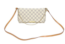 画像をギャラリービューアに読み込む, LOUIS VUITTON ルイヴィトン フェイボリットPM ショルダーバッグ N41277 ダミエ アズール PVC レザー ホワイト グレー 美品 中古 4b005976