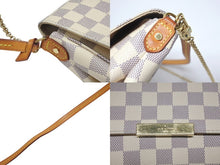 画像をギャラリービューアに読み込む, LOUIS VUITTON ルイヴィトン フェイボリットPM ショルダーバッグ N41277 ダミエ アズール PVC レザー ホワイト グレー 美品 中古 4b005976