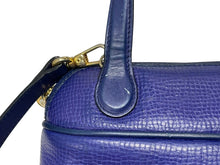 Load image into Gallery viewer, CHRISTIAN DIOR クリスチャンディオール 2WAYハンドバッグ ショルダーバッグ WS13644 レザー ブルー ゴールド金具 美品 中古 4b005980