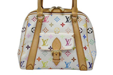 Load image into Gallery viewer, LOUIS VUITTON ルイヴィトン プリシラ ハンドバッグ M40096 モノグラム マルチカラー ホワイト 村上隆 美品 中古 4b005985
