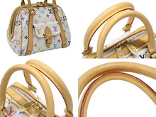 Load image into Gallery viewer, LOUIS VUITTON ルイヴィトン プリシラ ハンドバッグ M40096 モノグラム マルチカラー ホワイト 村上隆 美品 中古 4b005985